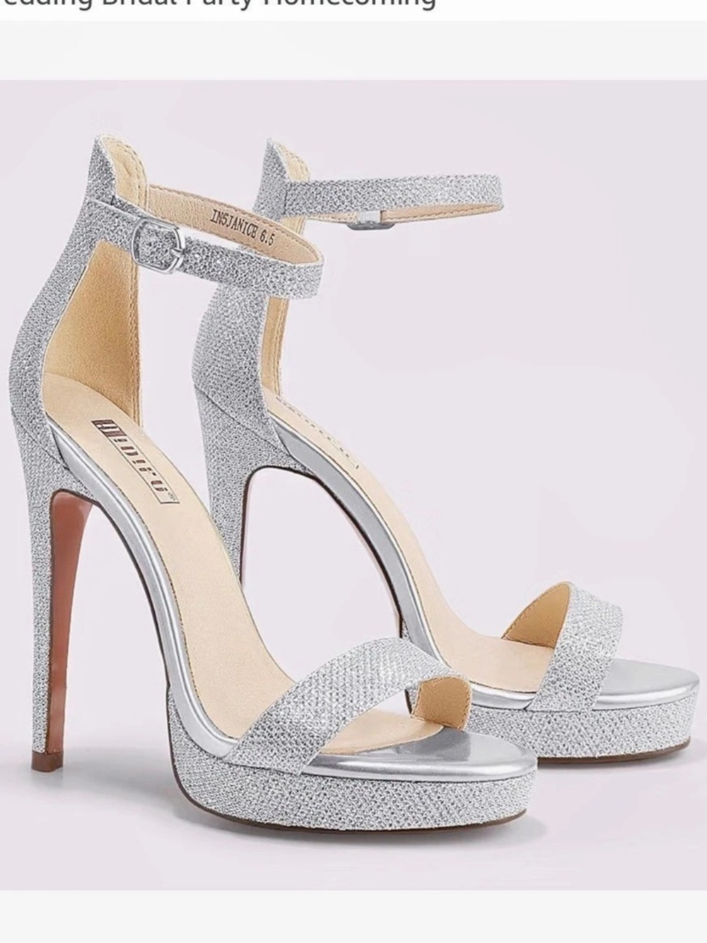 Strappy Silver Stilettos